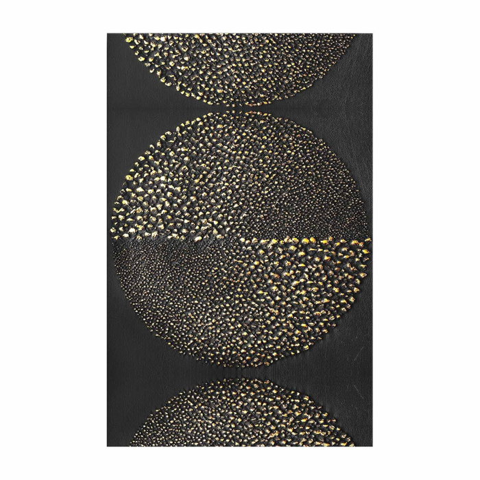 Wallity Cuadro Decorativo sobre Lienzo 45 x 70 cm Dorado, Blanco y Negro